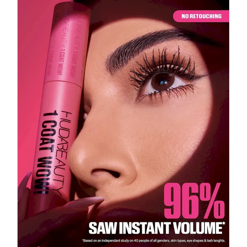 HUDA BEAUTY 1 COAT WOW! EXTRA VOLUMIZING AND LIFTING MASCARA - Image 7